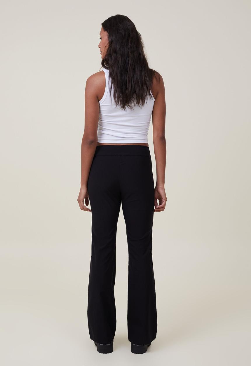 Cotton On - Cameron low rise suiting pant - black