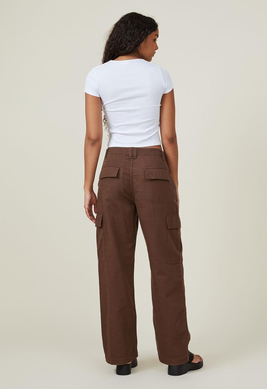 Cotton On - Bobbie cargo pant - brown