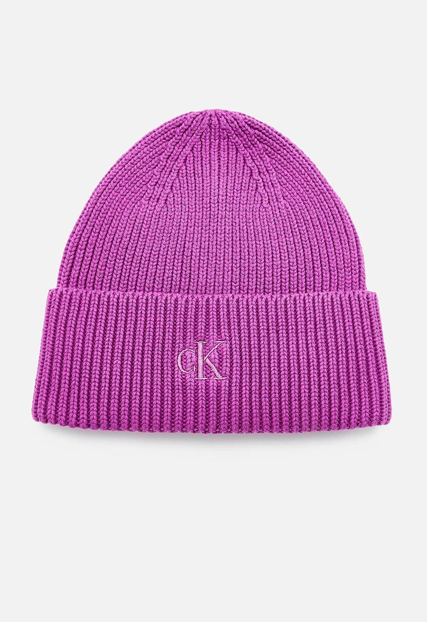 Calvin Klein - Minimal monogram beanie - purple