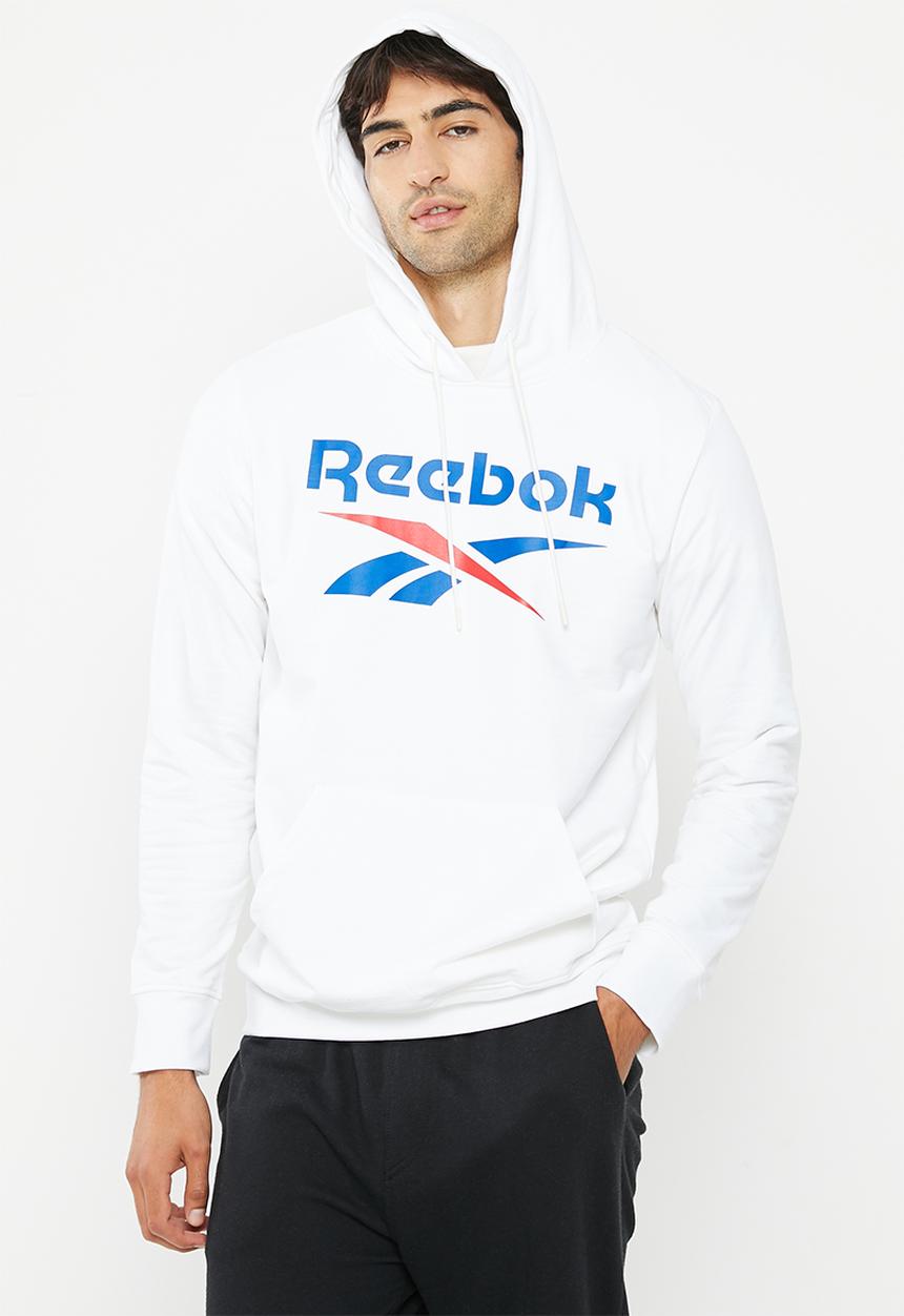 Reebok - Ri big stacked logo hoodie - white