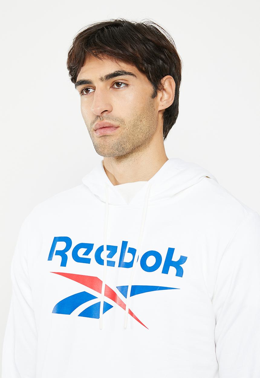Reebok - Ri big stacked logo hoodie - white