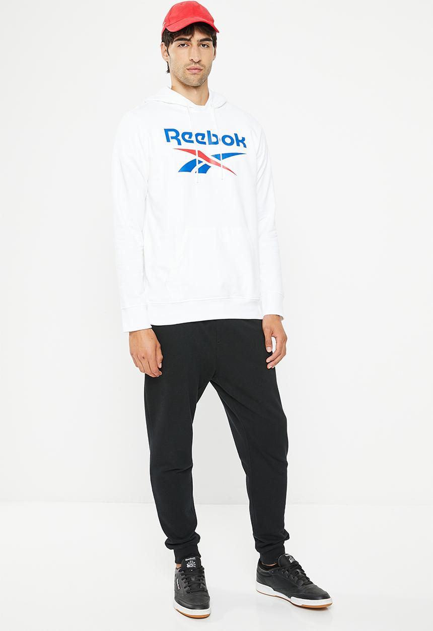 Reebok - Ri big stacked logo hoodie - white
