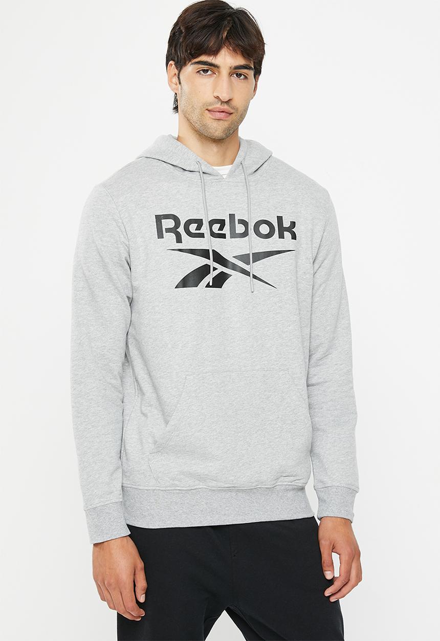 Reebok - Ri big stacked logo hoodie - grey