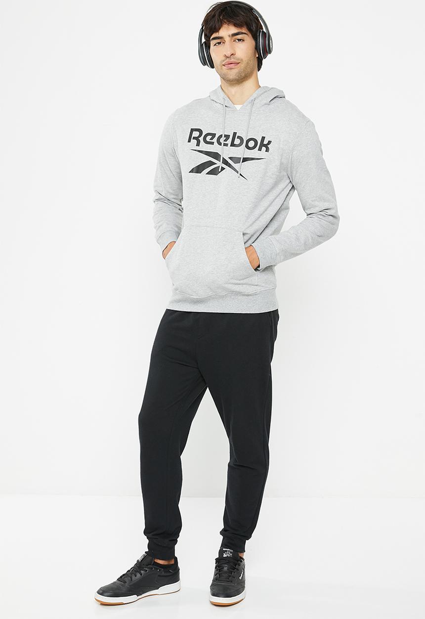 Reebok - Ri big stacked logo hoodie - grey