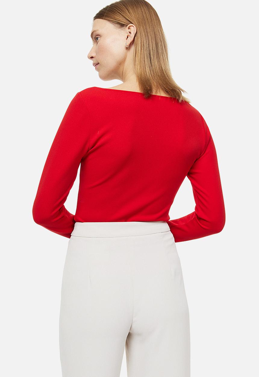 H&M - Fitted jersey top - red