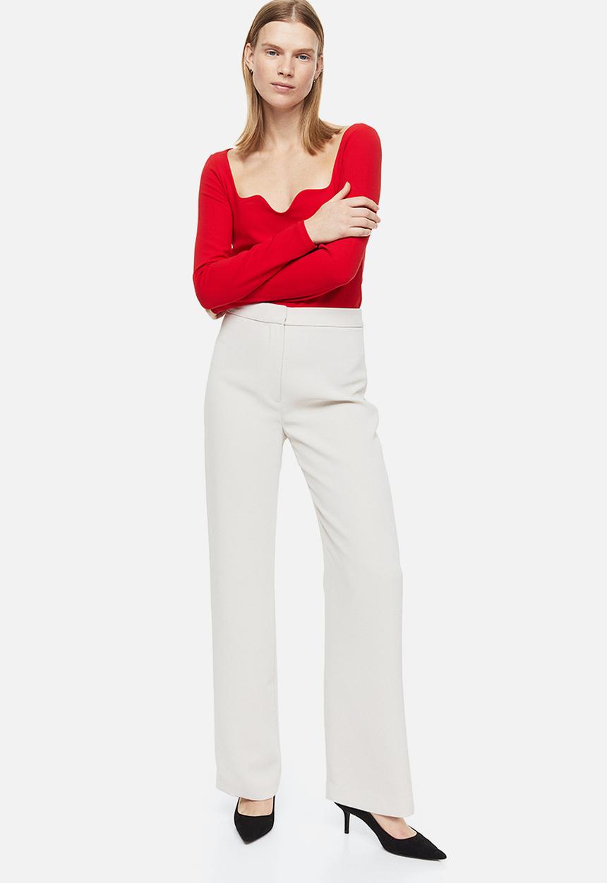 H&M - Fitted jersey top - red