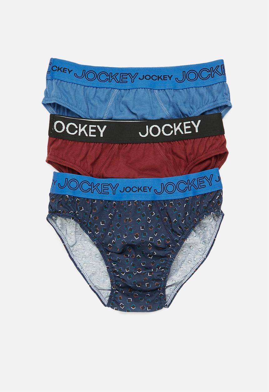 Jockey - 3 pk fancy boys jockey brief - multi