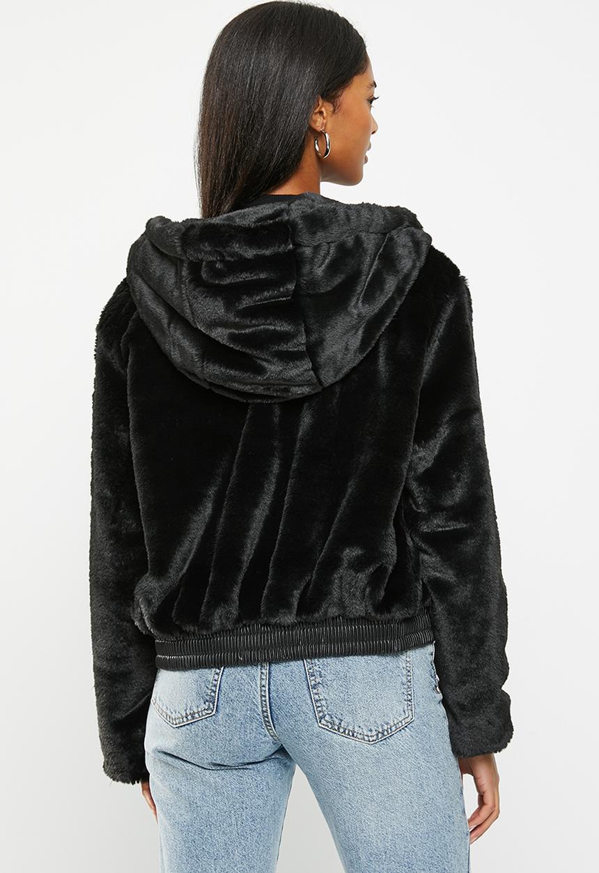 dailyfriday - Fur jacket - black