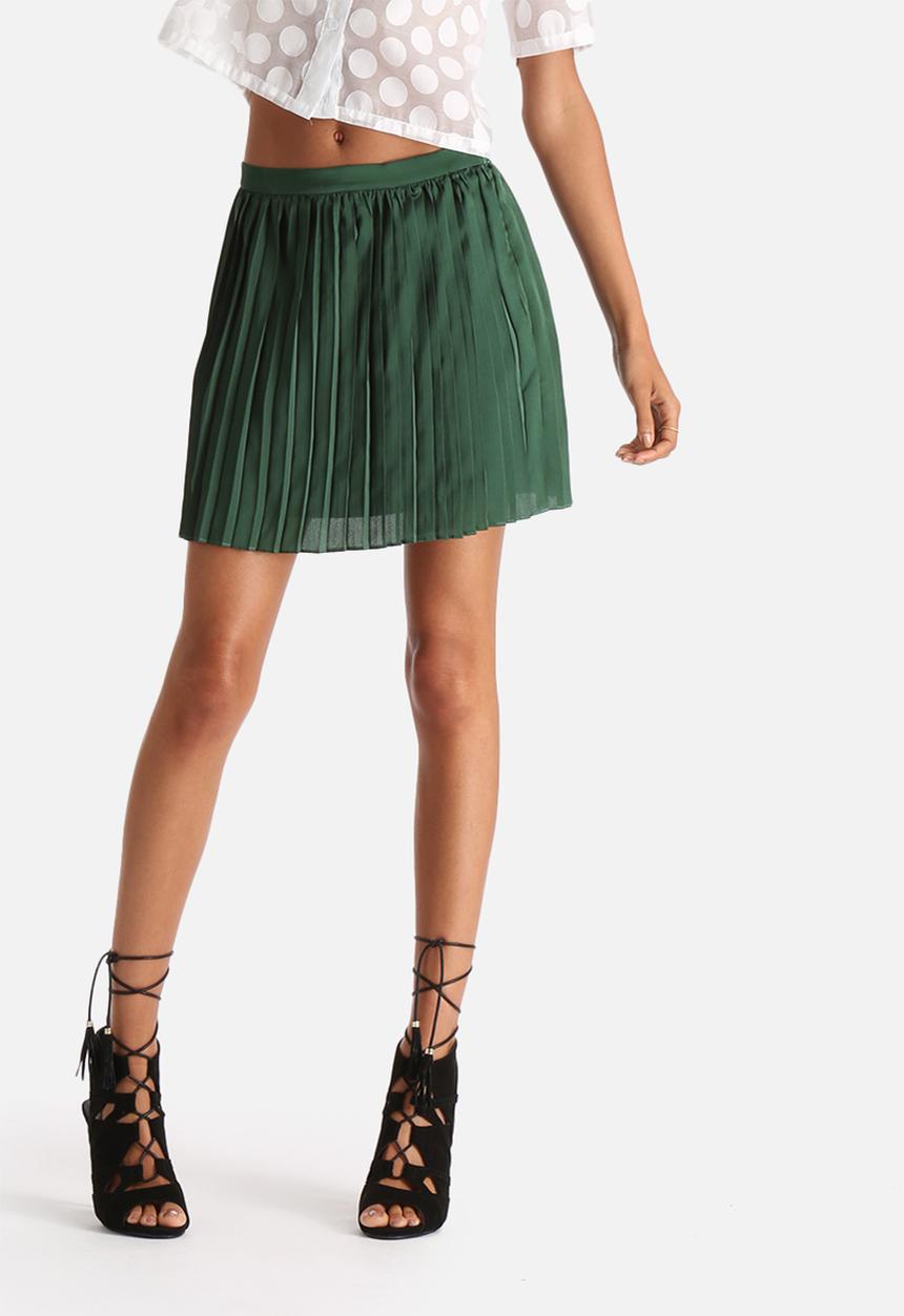 Goldie - Platform Satin Pleated Skirt