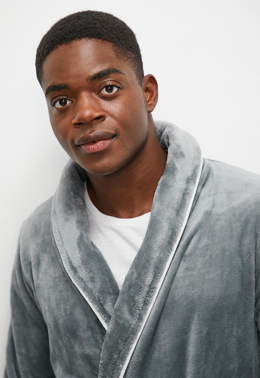 basicthread - Plush robe - grey