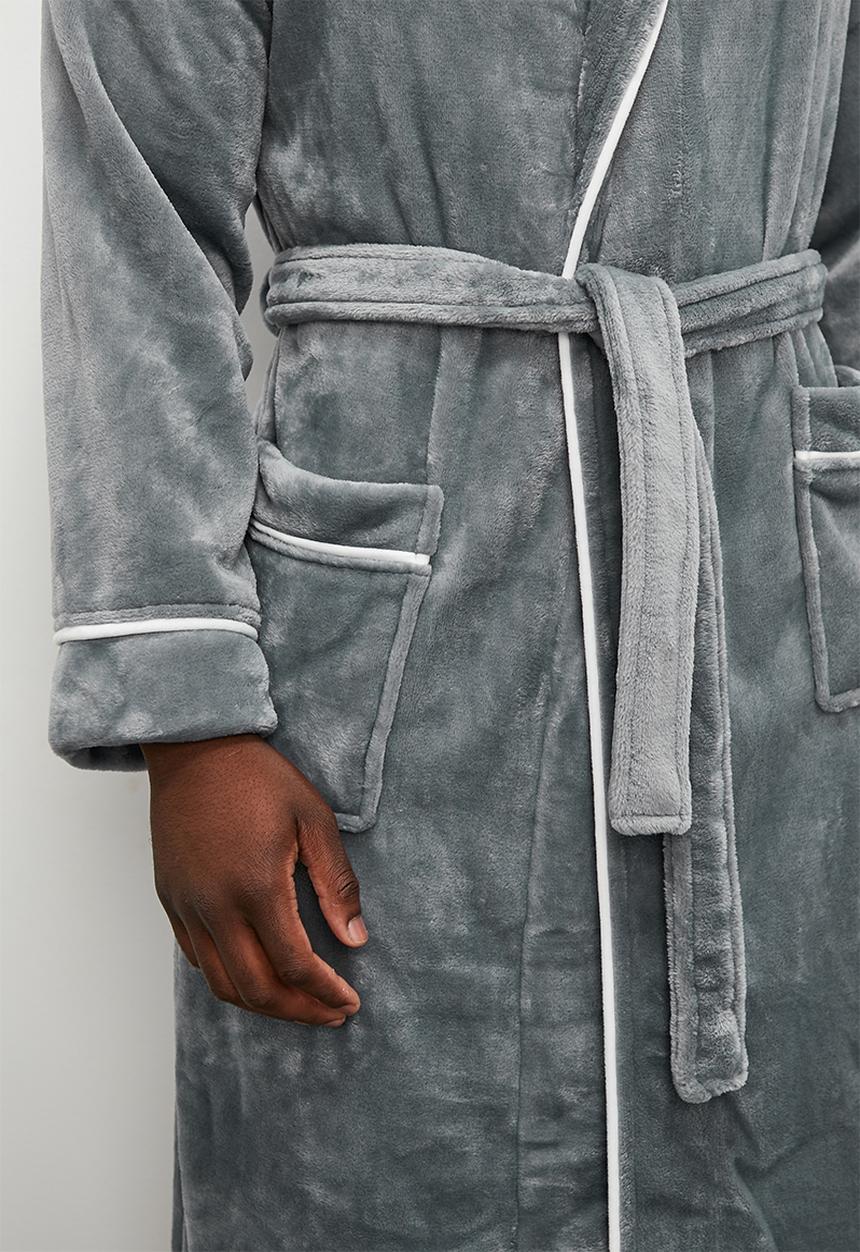 basicthread - Plush robe - grey