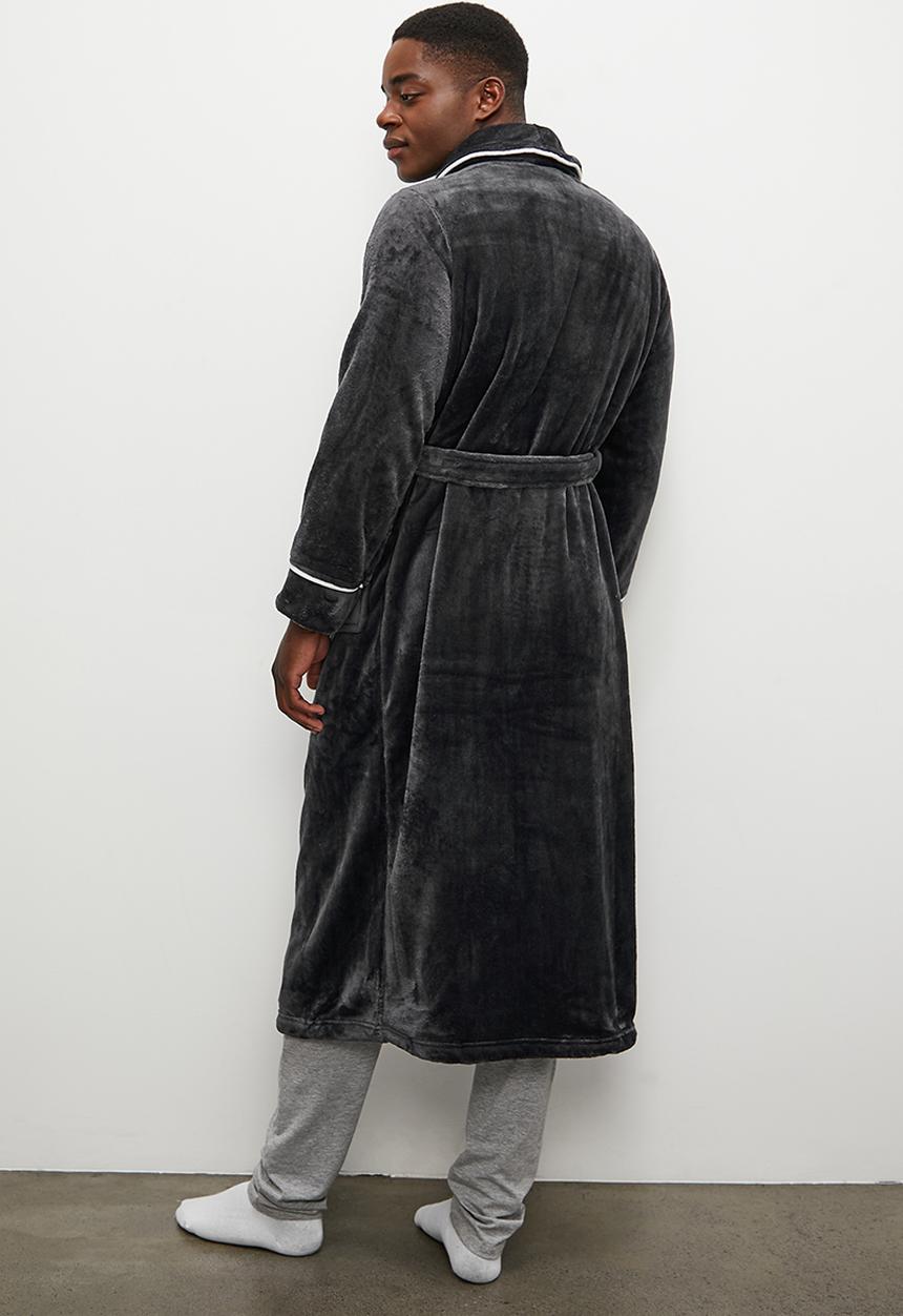 basicthread - Plush robe - black