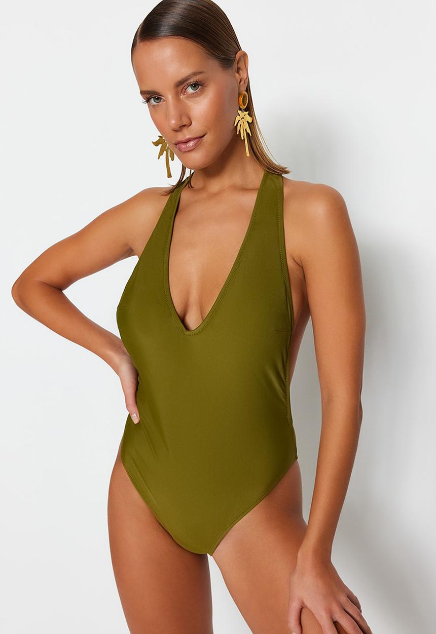 Trendyol - Infinity one piece swimsuit - khaki