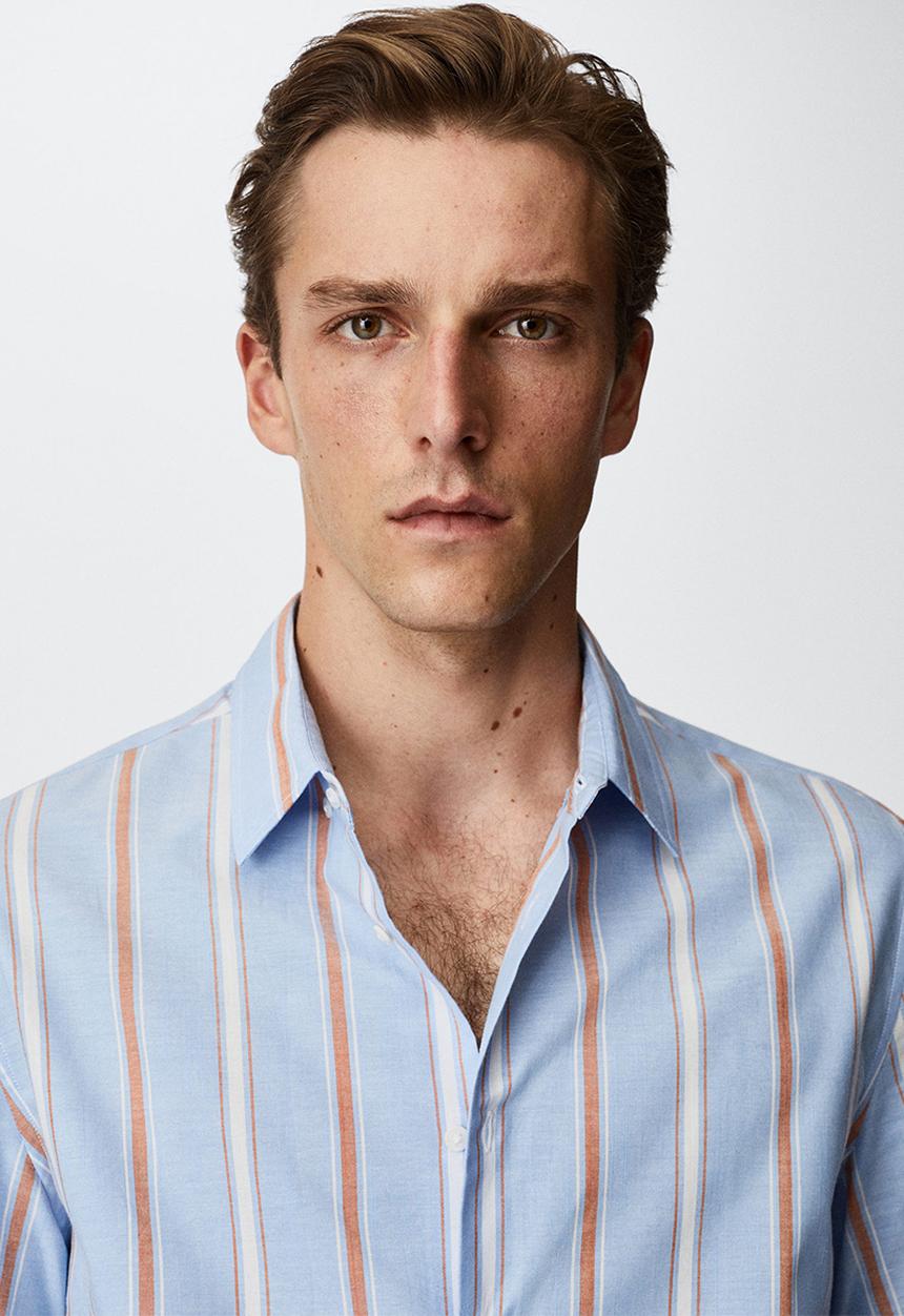 MANGO - Shirt stripe1 - blue