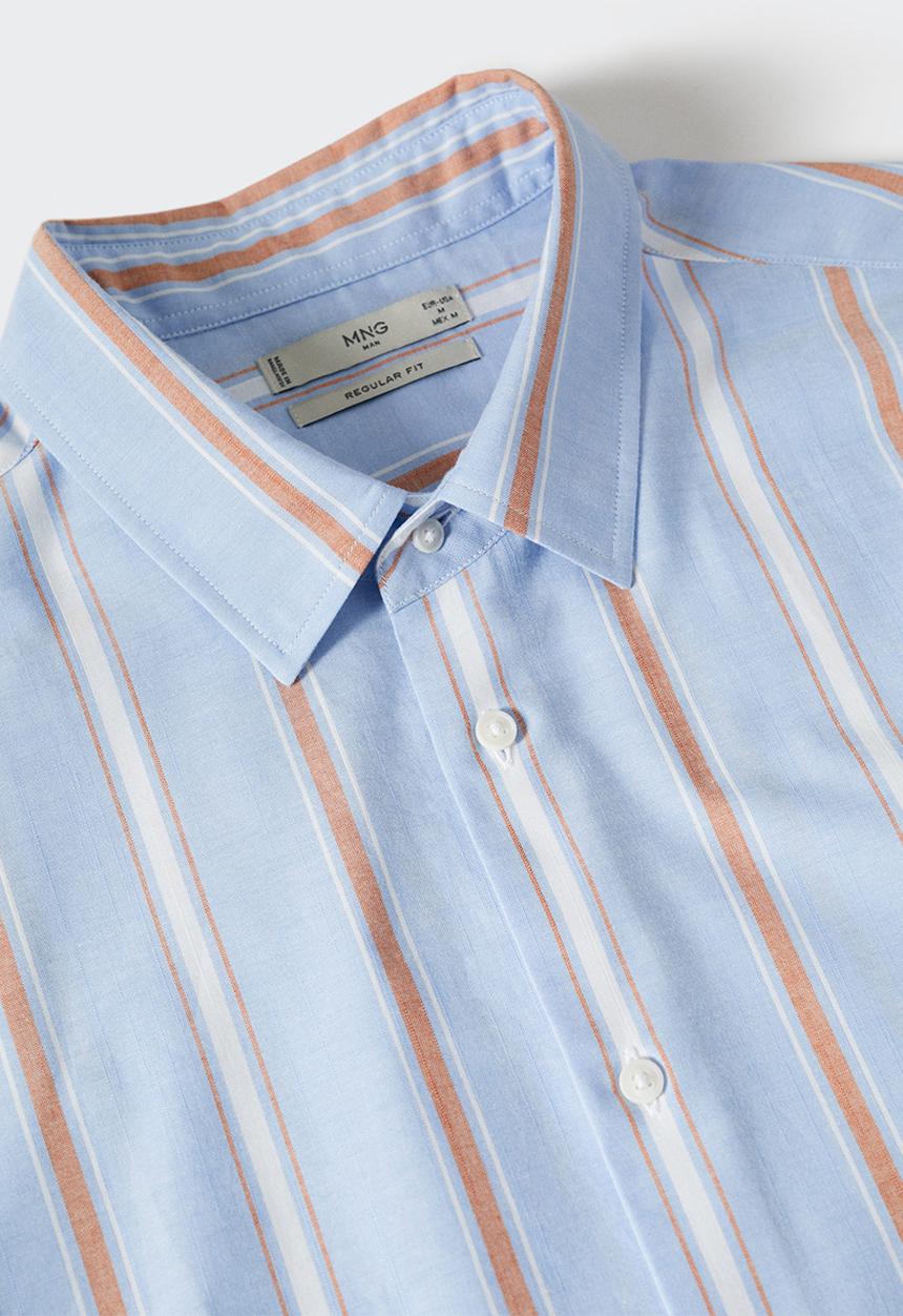 MANGO - Shirt stripe1 - blue