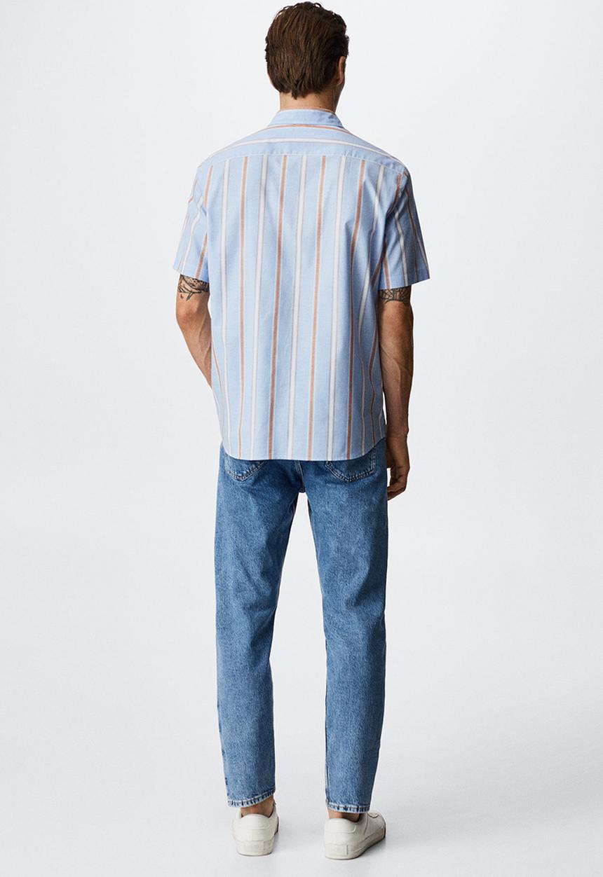 MANGO - Shirt stripe1 - blue