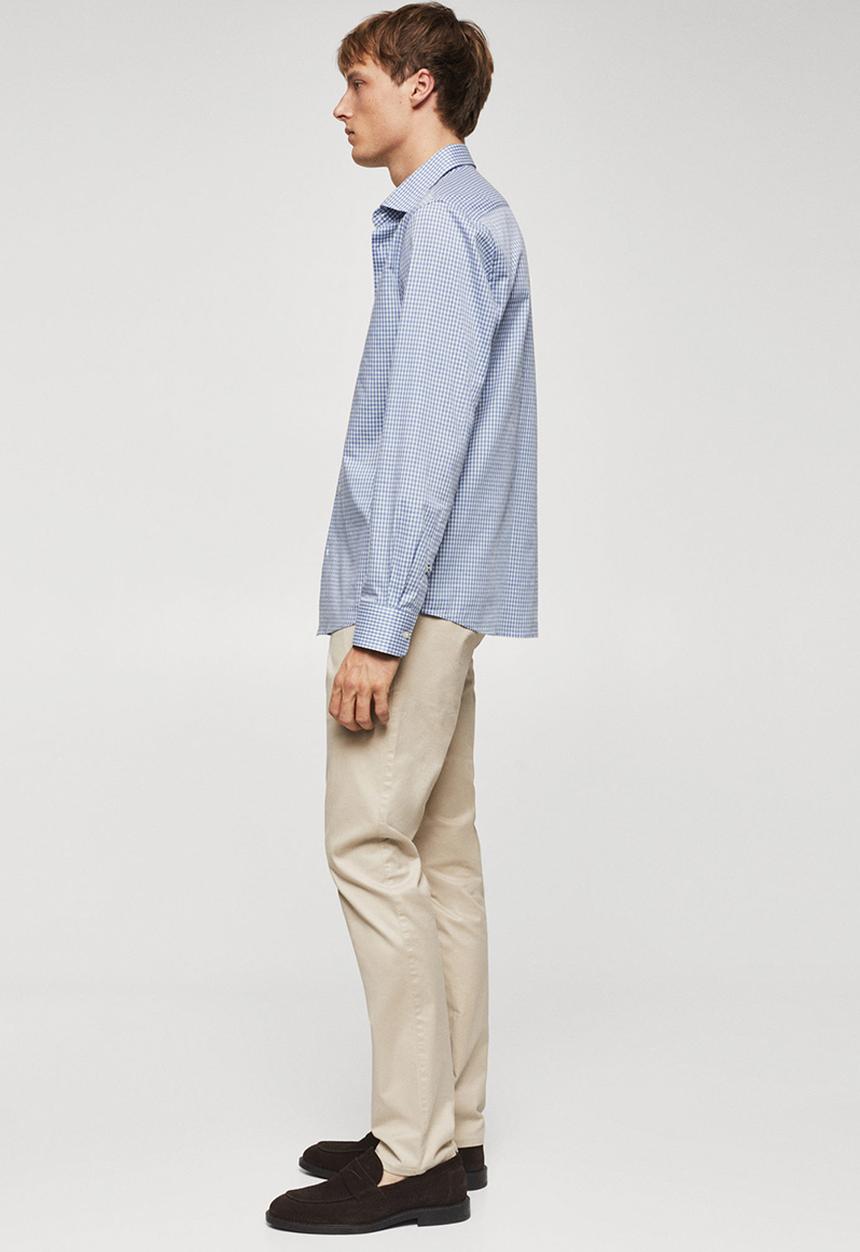 MANGO - Shirt vichy - skye blue