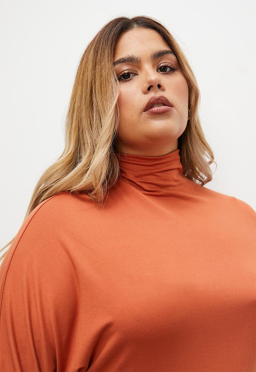 Superbalist - Dolman sleeve midi dress - rust