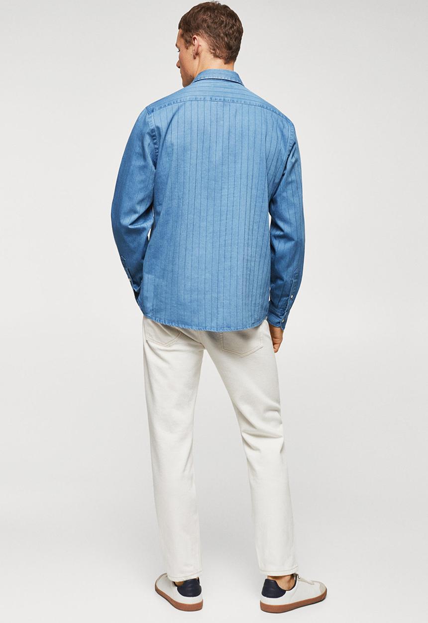 MANGO - Shirt taray - blue