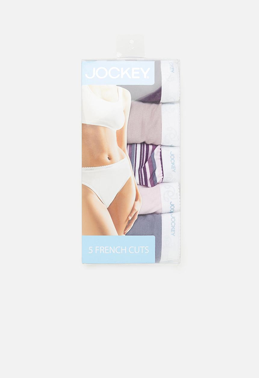 Jockey - 5 pack printed french cut - deep plum/light lilac/grape stripe/mauve shadows/grisaille