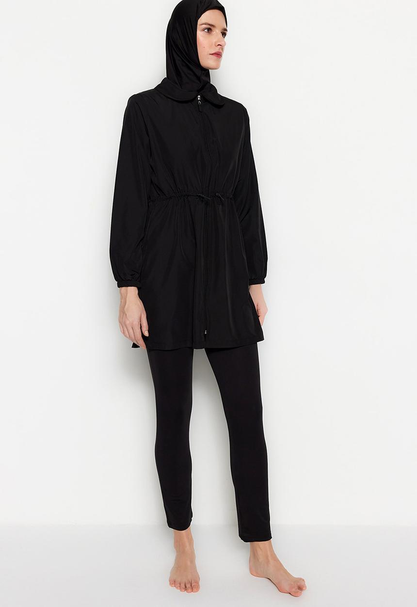 Trendyol - Modest swimsuit set - black