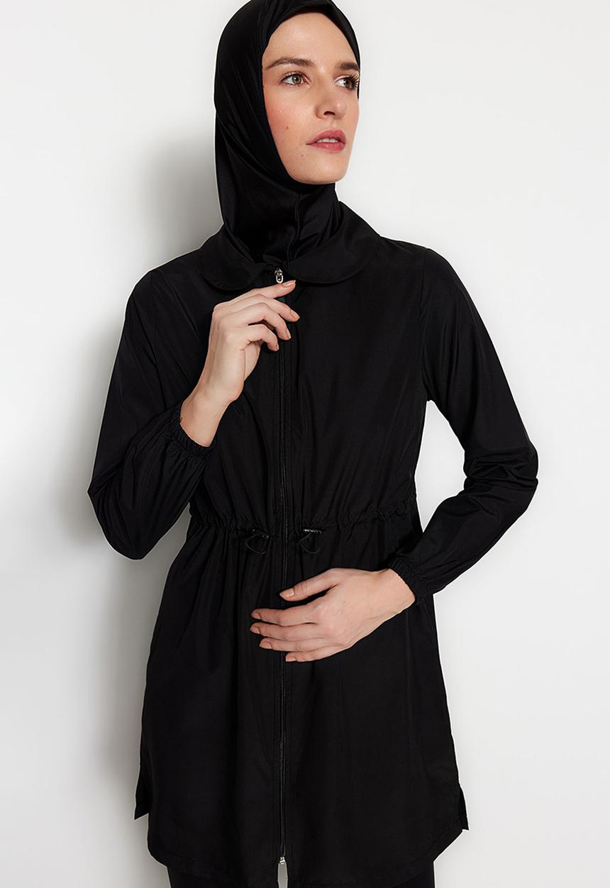 Trendyol - Modest swimsuit set - black