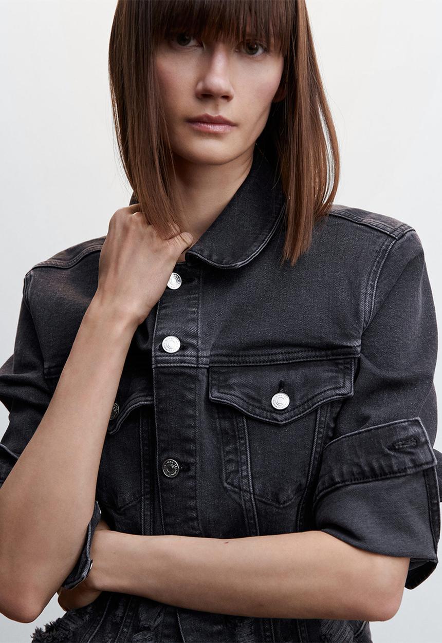 MANGO - Jacket trucker - dark grey