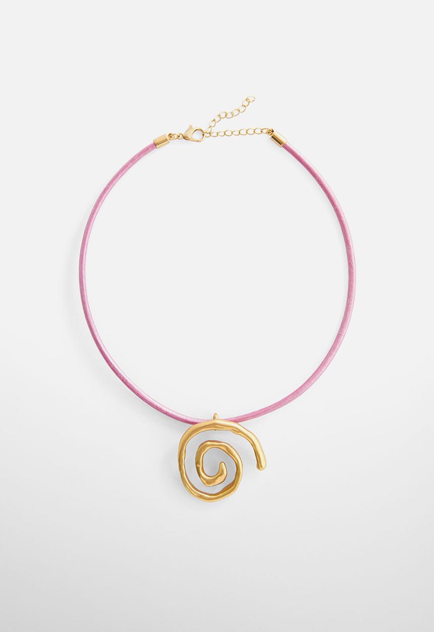 MANGO - Necklace renata- pastel pink