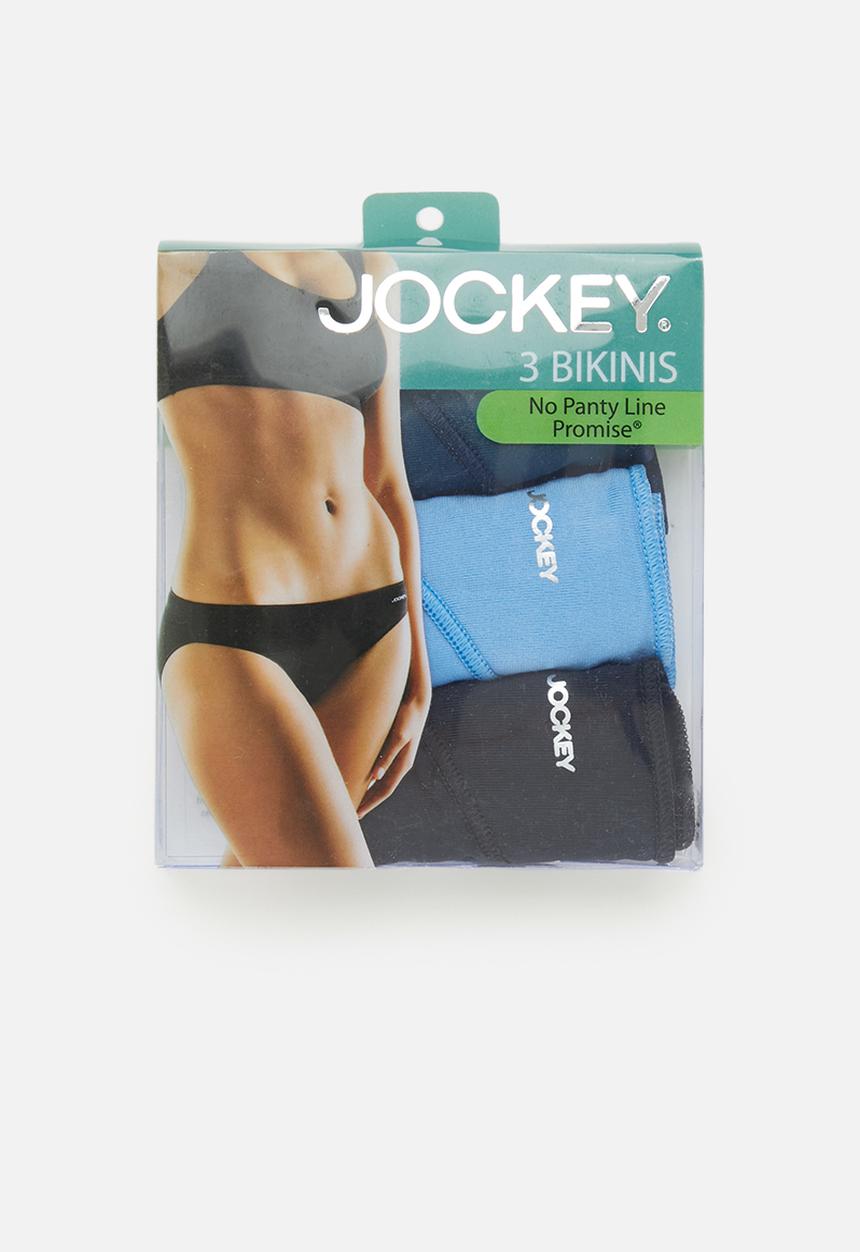 Jockey - 3 pack npl bikini - black/tranquil blue/midnight navy