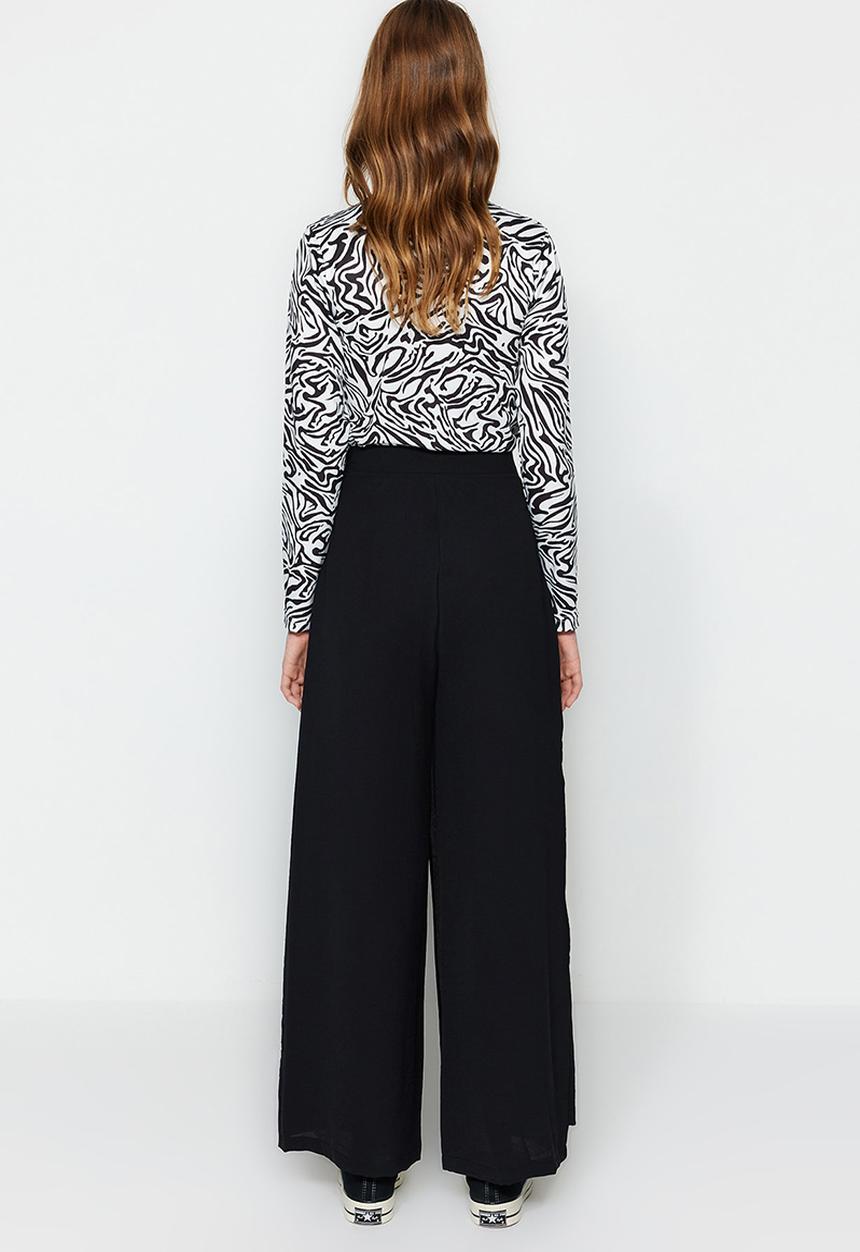 Trendyol - Modest mock wrap pants - black