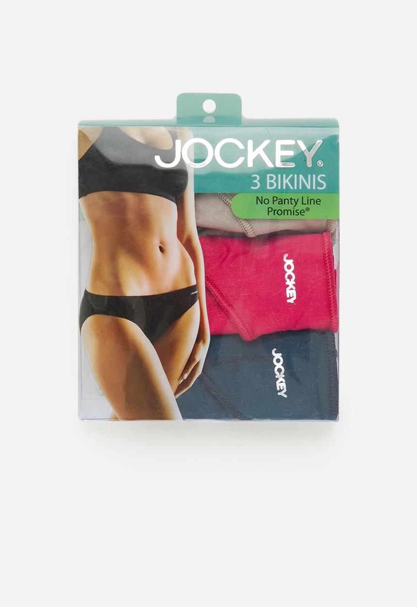 Jockey - 3 pack npl bikini - midnight navy/cappucino/persian red