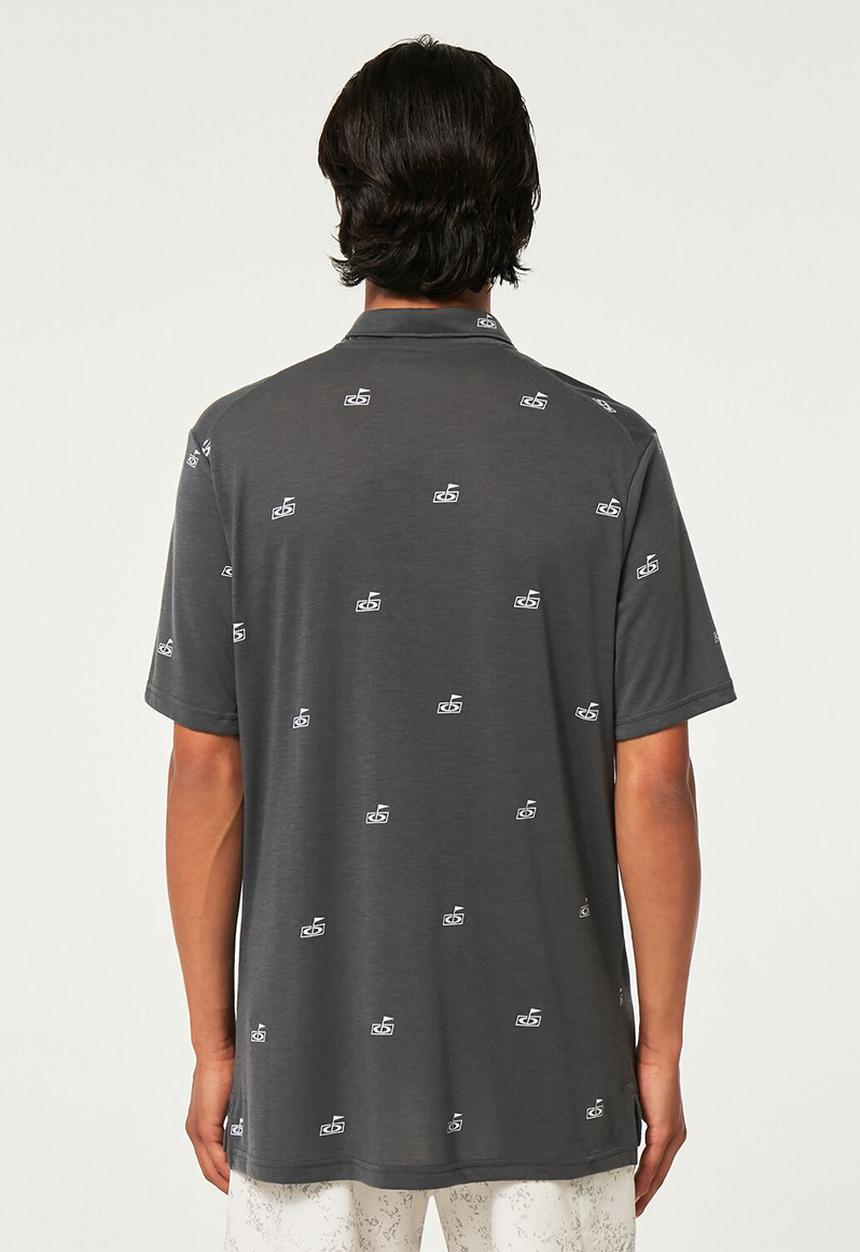 Oakley - Oakley golf flag polo - golf pattern dark slate