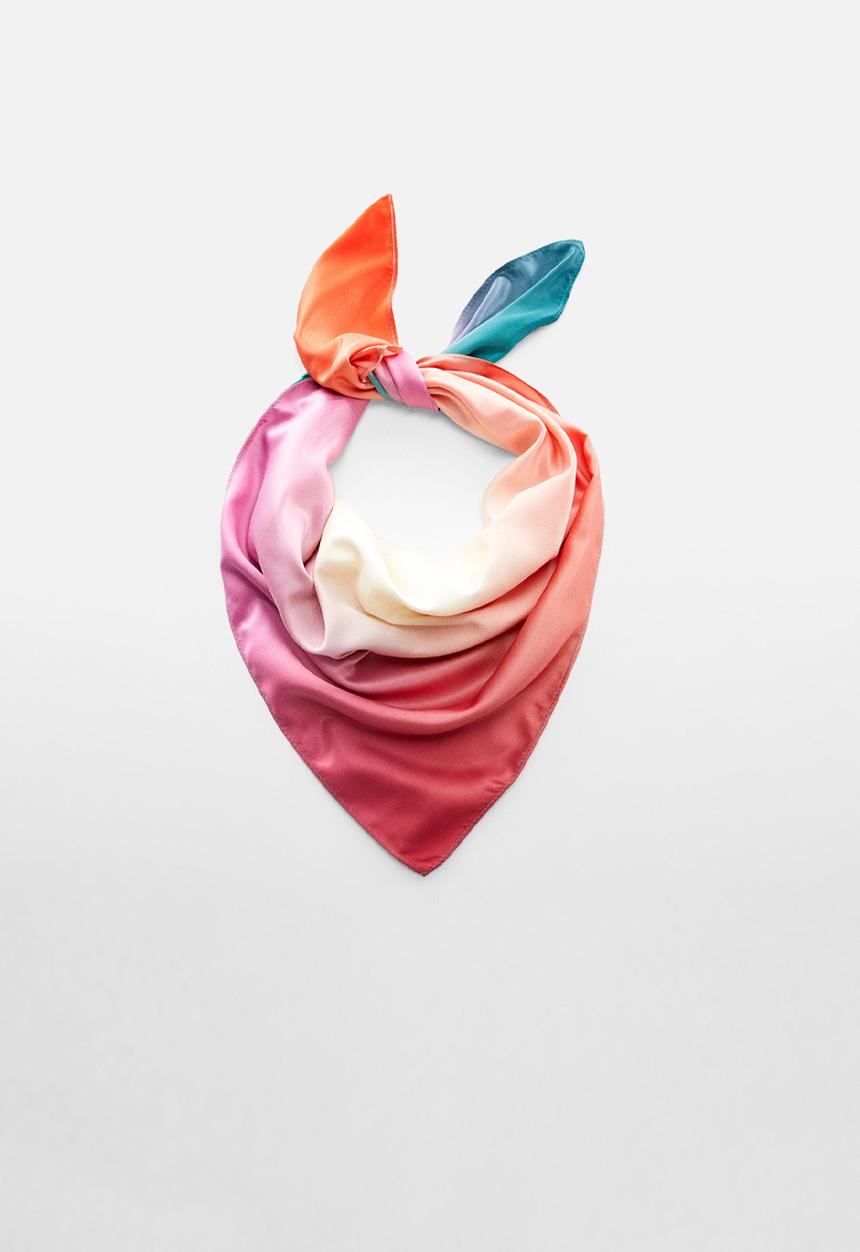 MANGO - Neck scarf degrade - pink