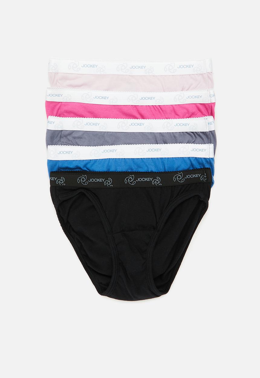 Jockey - 5 pack plain bikini - multi 
