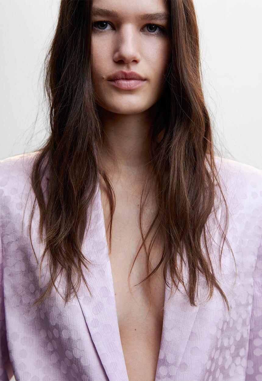 MANGO - Blazer topete - light pastel purple