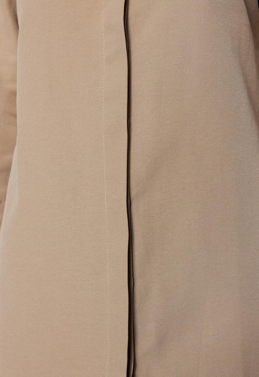 Trendyol - Modest frill cuff shirt - stone