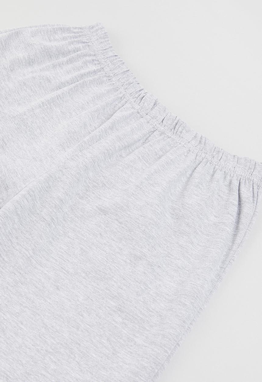 Rebel Republic - Girls pj set - white/grey stripe