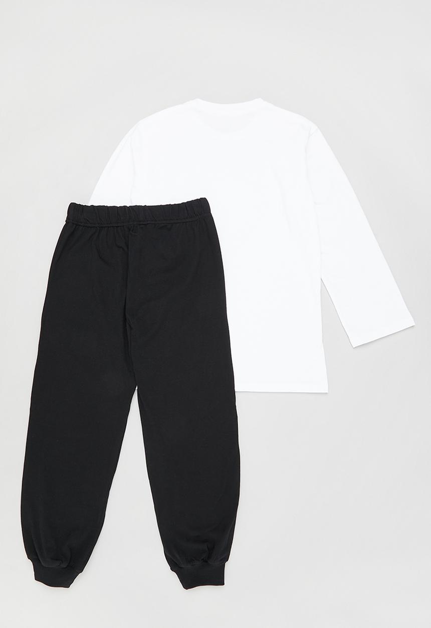 Rebel Republic - Boys winter pj set -  black and white 