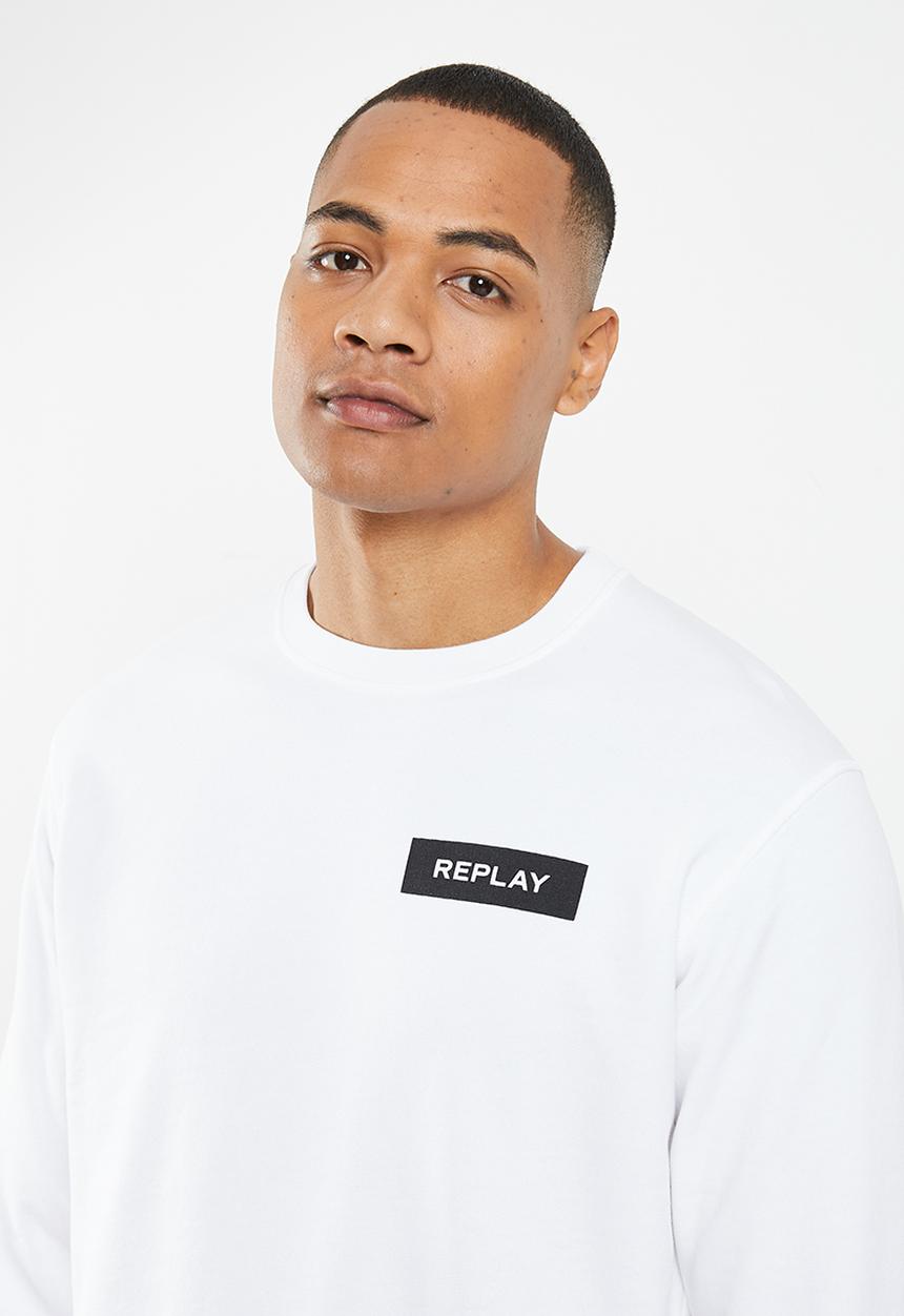 Replay - Organic cotton crewneck sweatshirt - White