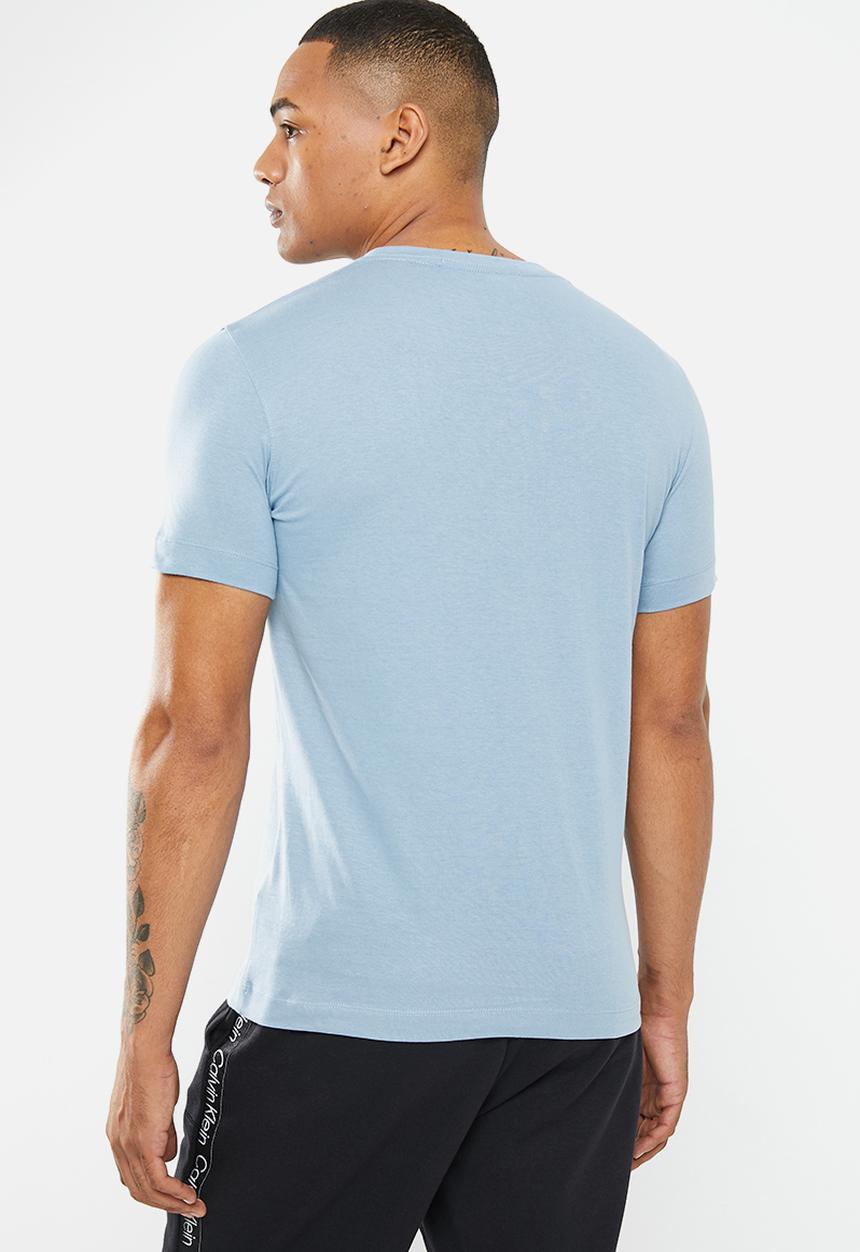 Calvin Klein - Stacked logo tee - iceland blue