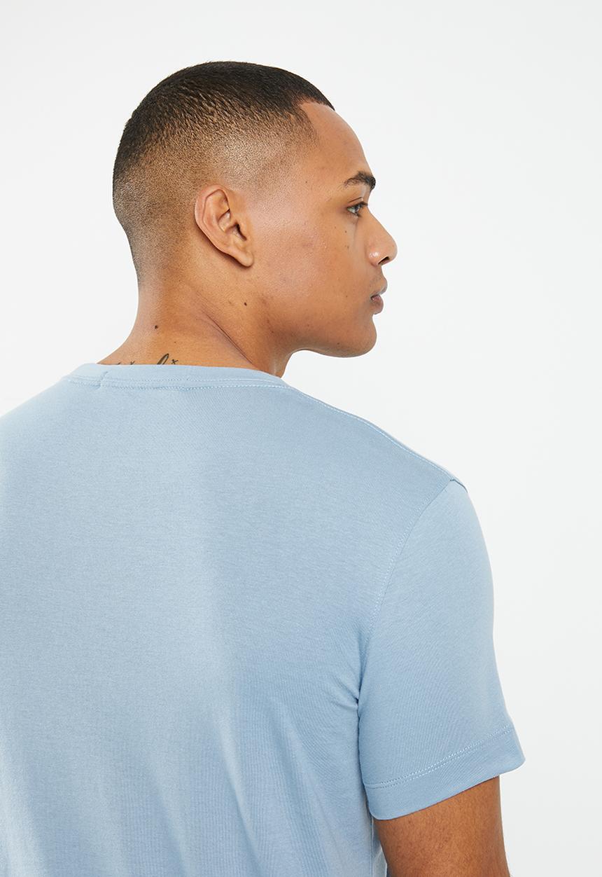 Calvin Klein - Stacked logo tee - iceland blue