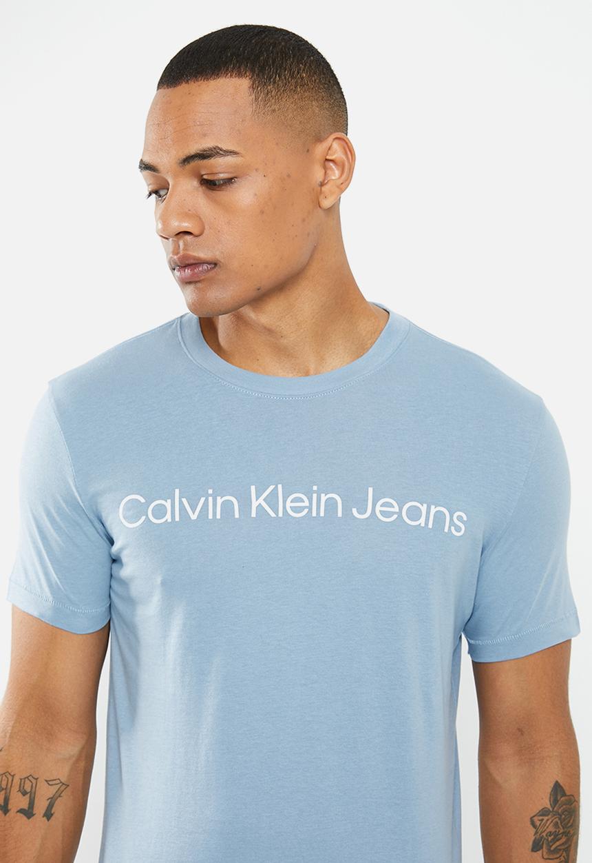 Calvin Klein - Institutional logo slim tee - iceland blue