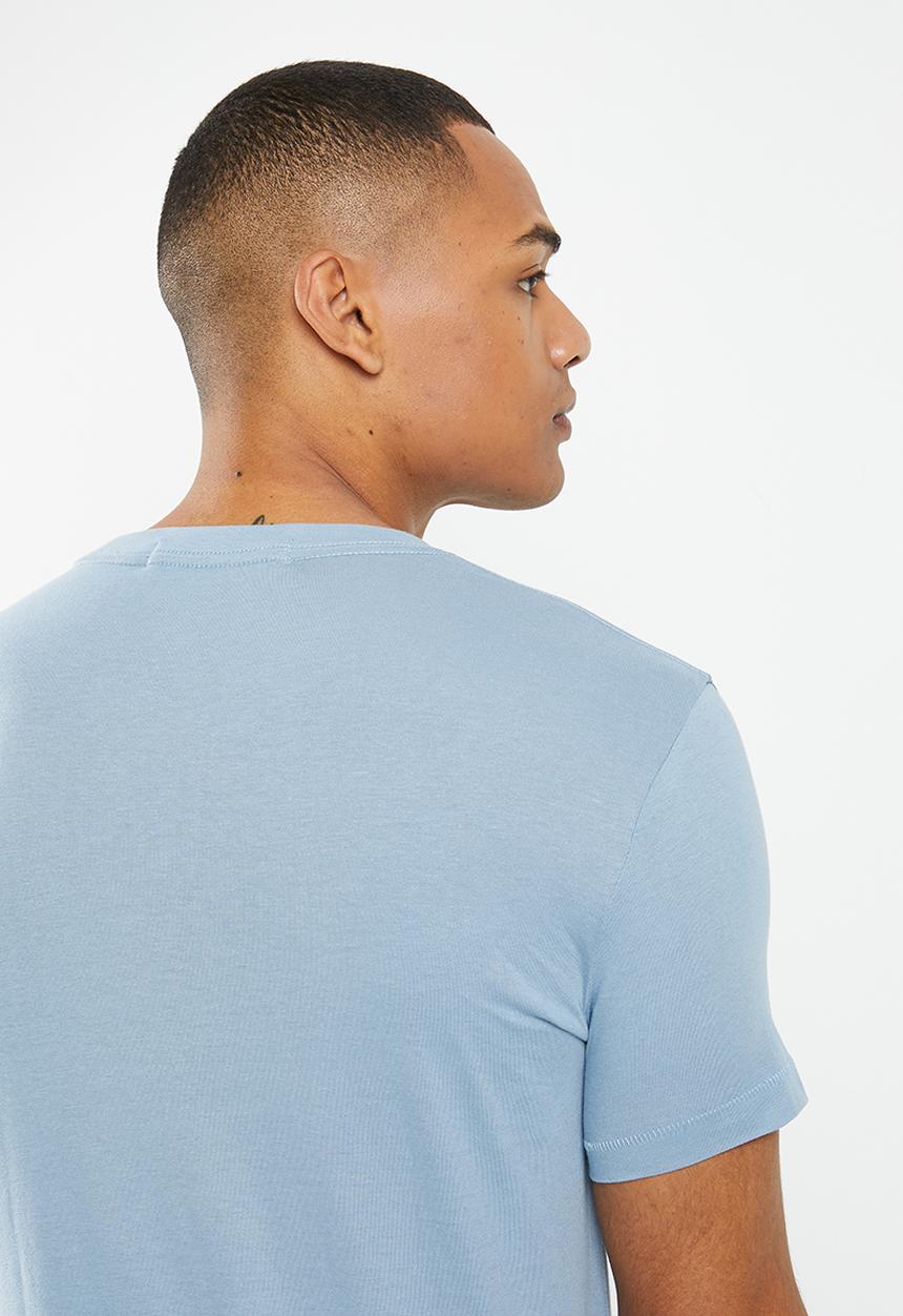 Calvin Klein - Institutional logo slim tee - iceland blue