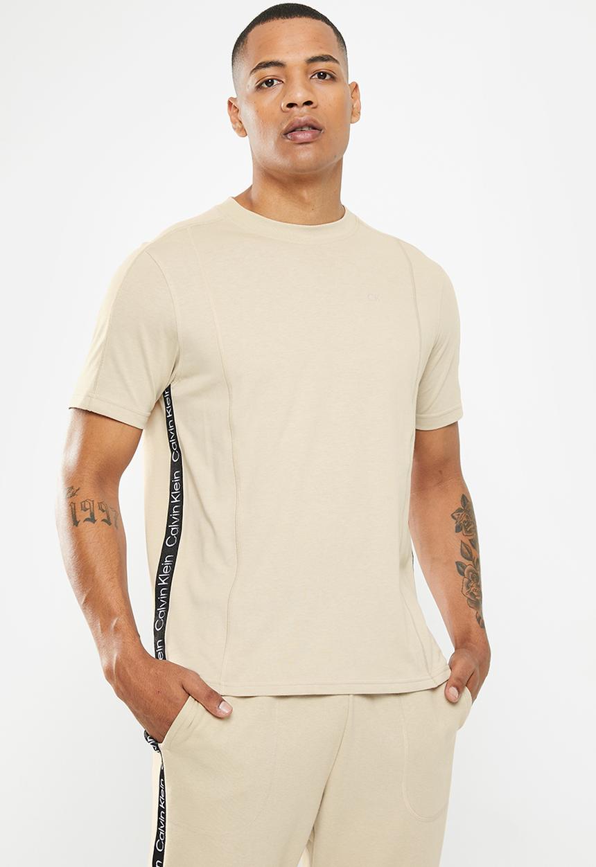 Calvin Klein - CK pw - short sleeve T-shirt mens - beige 