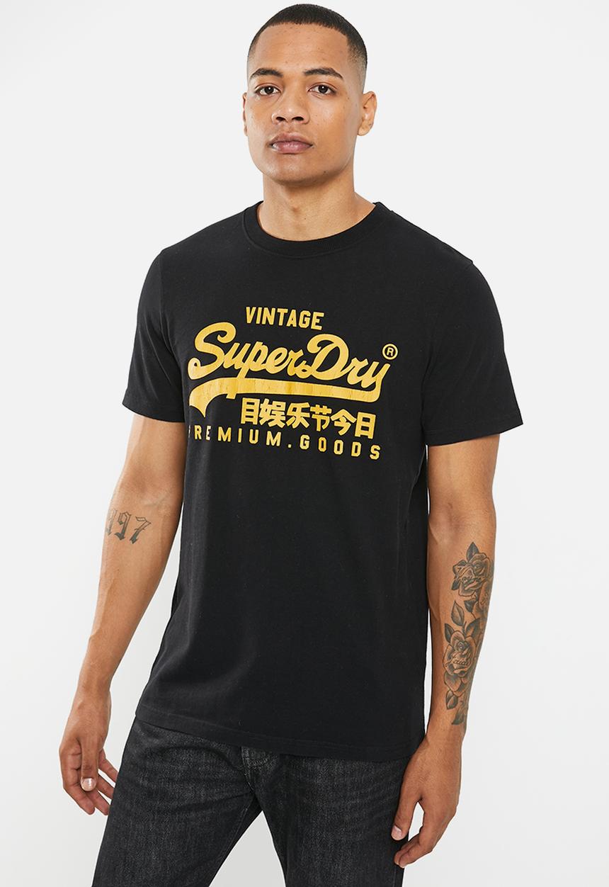 Superdry. - Vintage logo heritage tee - black