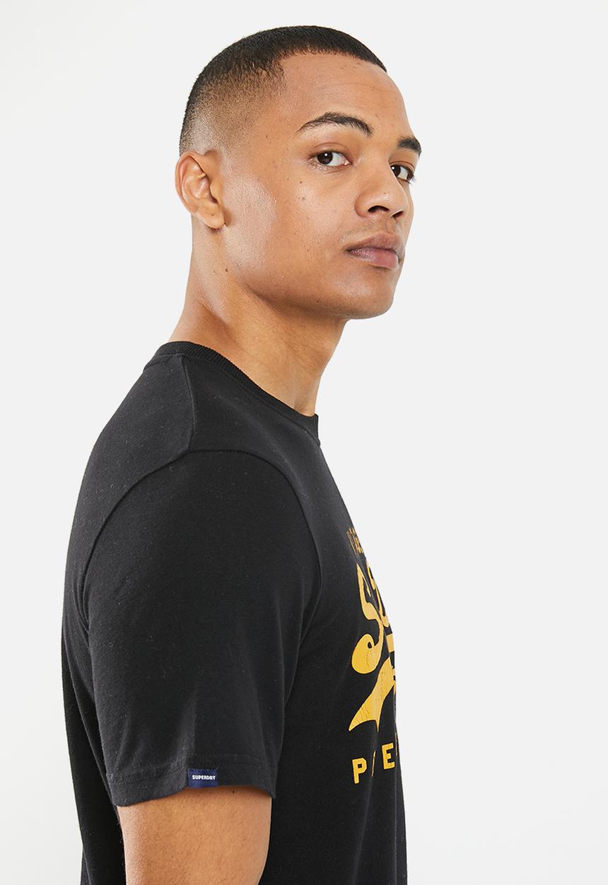 Superdry. - Vintage logo heritage tee - black