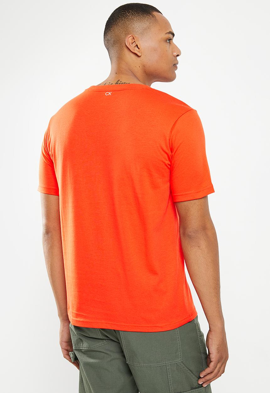 Calvin Klein - CK pw - short sleeve T-shirt mens - orange 
