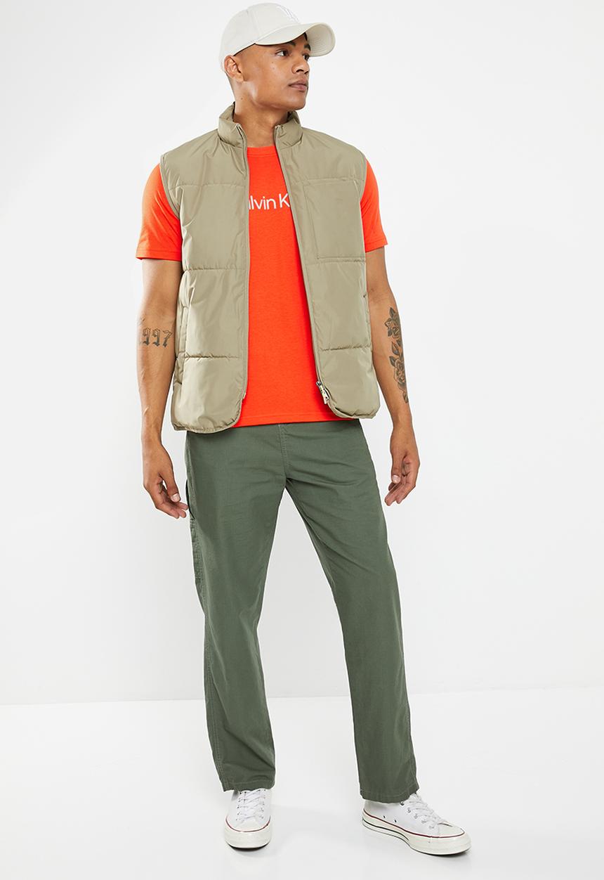 Calvin Klein - CK pw - short sleeve T-shirt mens - orange 