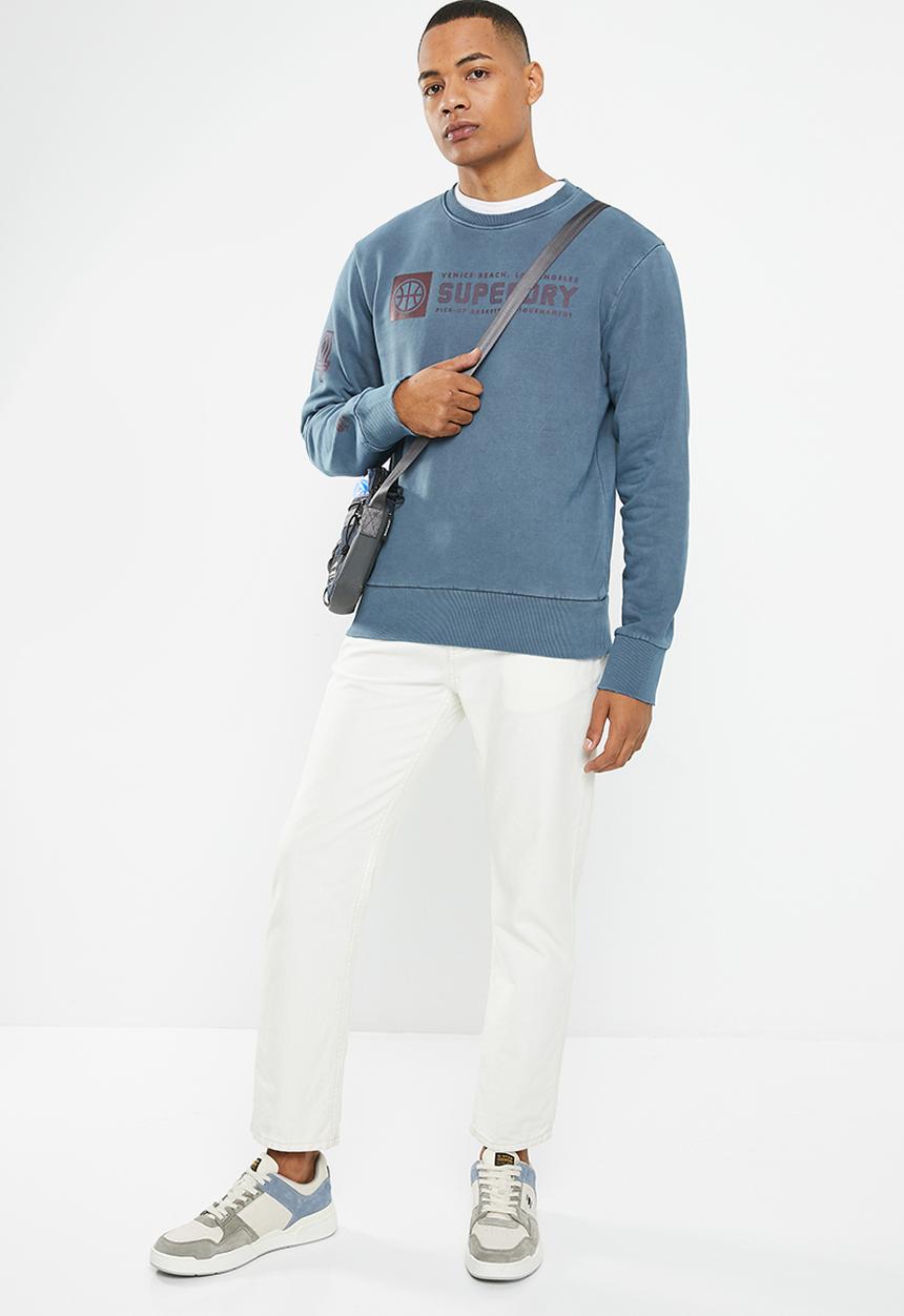 Superdry. - Vintage ath club crew - rich navy