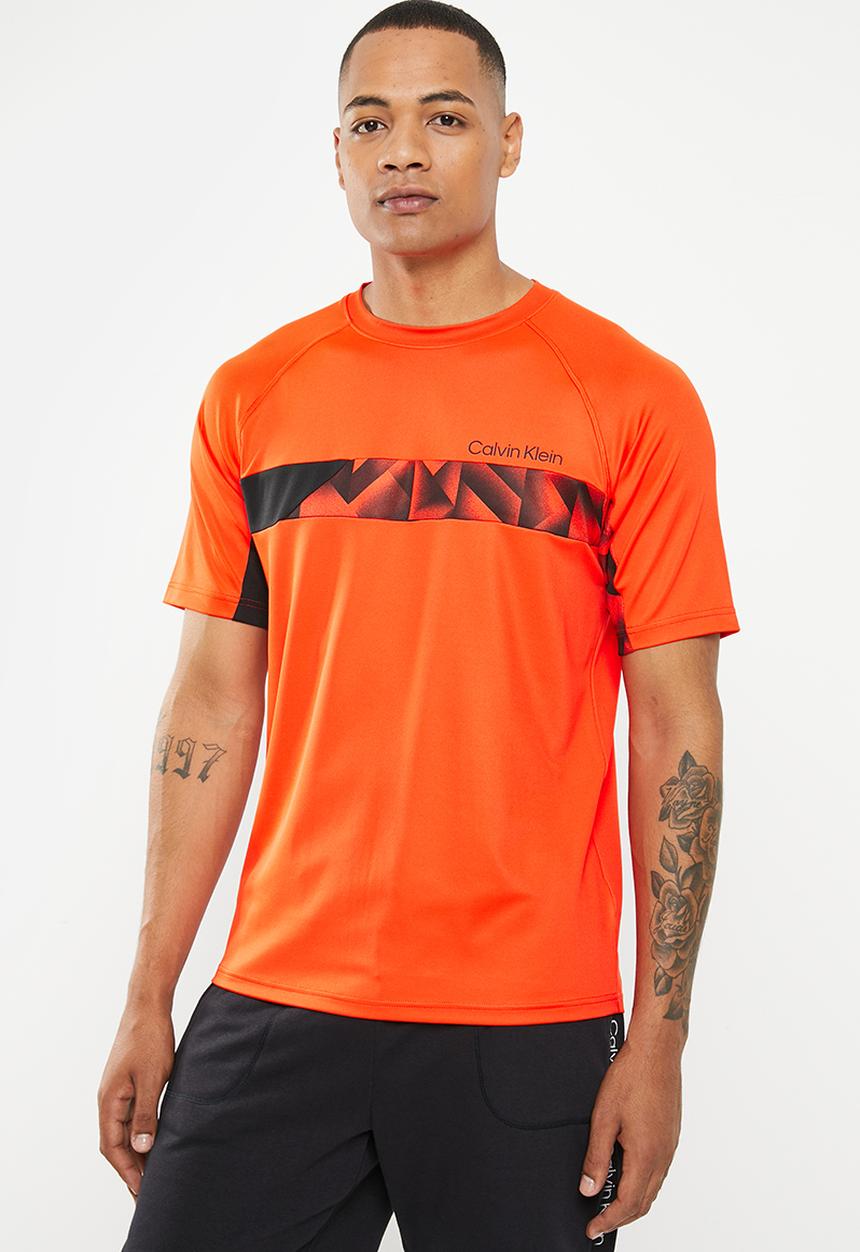 Calvin Klein - CK wo - short sleeve T-shirt mens - orange 